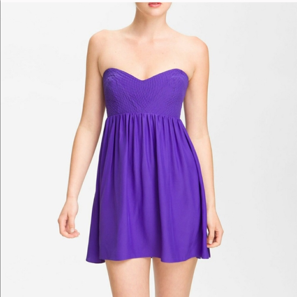 NWOT Purple strapless Parker dress